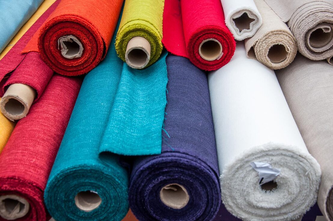 Ligne textile avec rouleaux entraînés électriquement